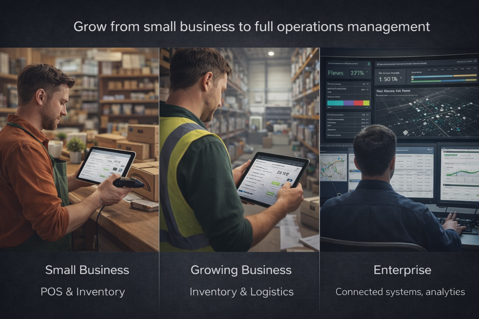 Business growth dashboard showing key performance metrics